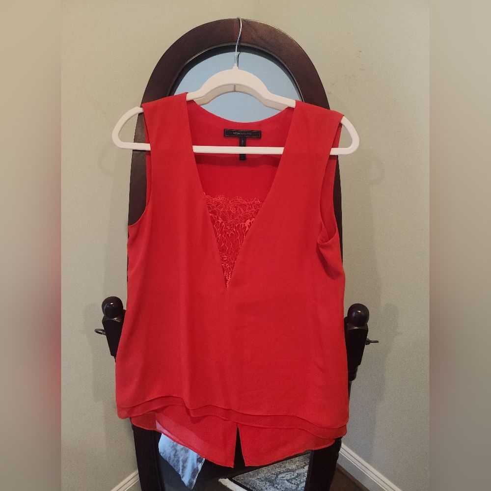 BCBG Max Aria Vintage Red Going Out Top